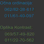 Očna ordinacija broj telefona